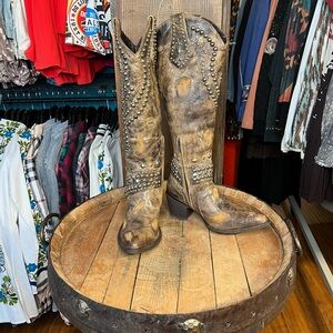 Old Gringo Brown Studded Heeled Boots